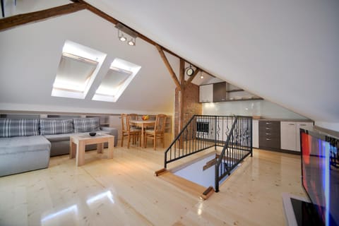 Kitchen or kitchenette, Living room, Dining area