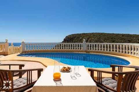 Patio, Day, Natural landscape, View (from property/room), Balcony/Terrace, Dining area, Mountain view, Pool view, Sea view, Swimming pool