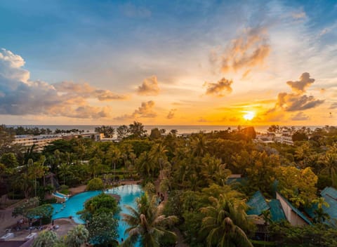 Natural landscape, Garden, Pool view, Sea view, Sea view, Swimming pool, Sunset