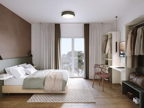 Bed, TV and multimedia, Bedroom