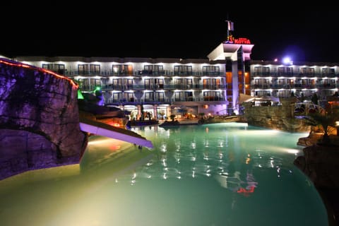 Facade/entrance, Night, Pool view, Swimming pool