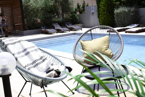 Patio, Pool view