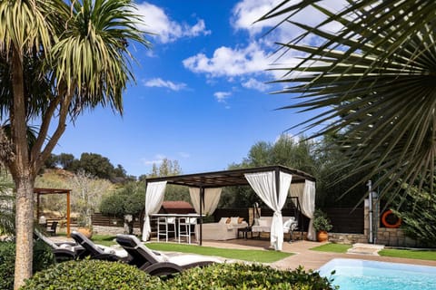 Patio, Day, Natural landscape, Garden, Garden view, Pool view, Swimming pool, sunbed