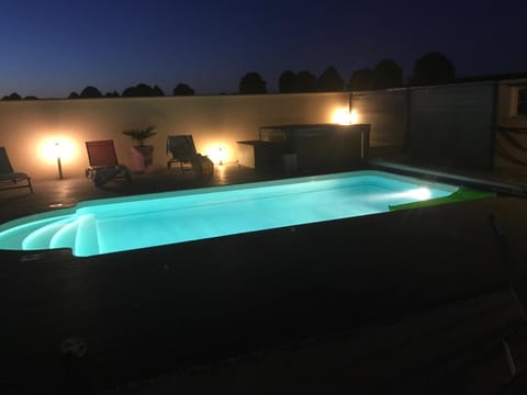 Swimming pool, Sunset