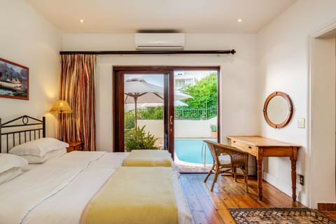 Bed, Bedroom, Pool view