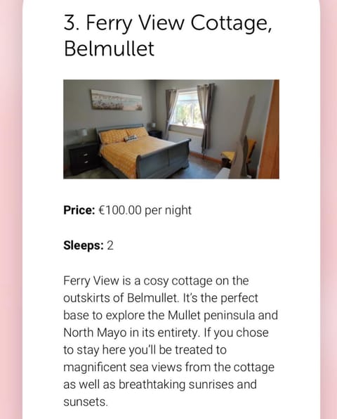 Ferry View Cottage House in County Mayo