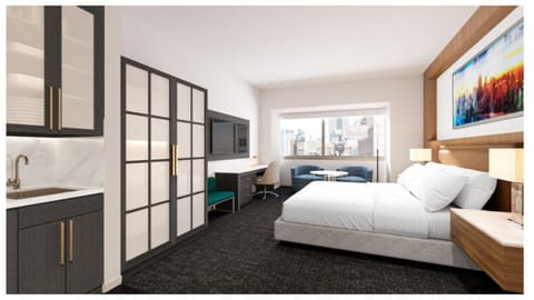 Kitchen or kitchenette, City view