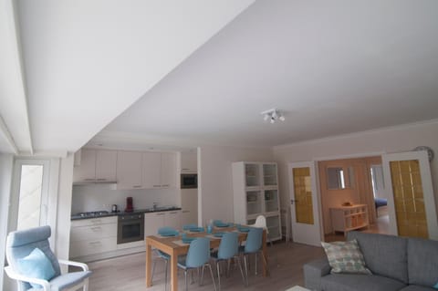 Kitchen or kitchenette, Living room, Dining area