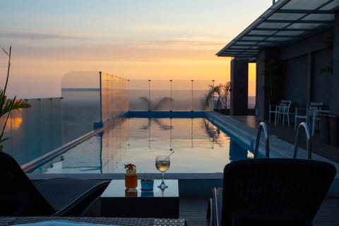 Swimming pool, Swimming pool, Sunset