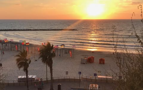 Beach, Sea view, Sunset