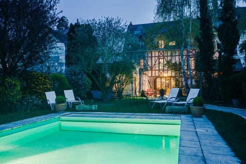 Night, Garden, Pool view