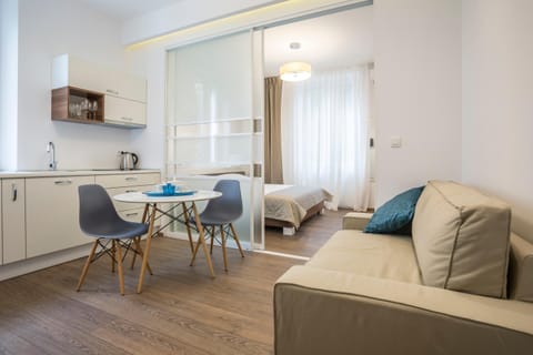 Kitchen or kitchenette, Living room, Dining area