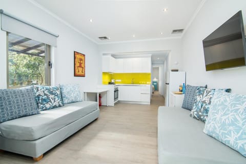 Living room, kitchen