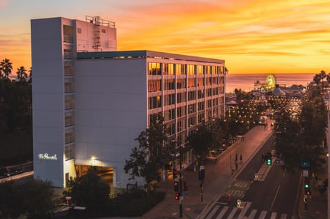 Property building, Beach, Sunset