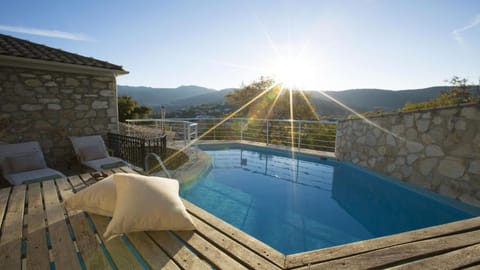 Summer, Pool view, Sunset