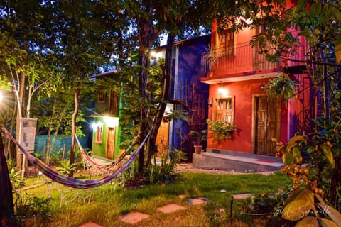 Property building, Night, Garden