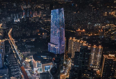 Property building, Night, Bird's eye view