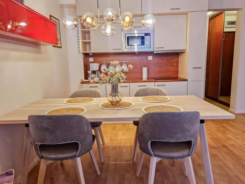 Kitchen or kitchenette, Living room, Seating area, Dining area, stove