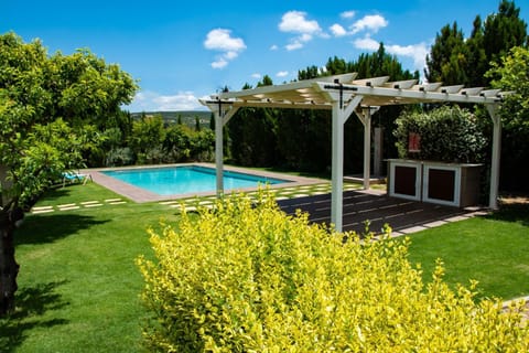 Patio, Spring, Day, Natural landscape, Garden, Garden, Balcony/Terrace, Garden view, Pool view, Swimming pool, sunbed