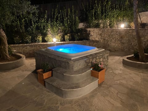 Night, Hot Tub, Garden view