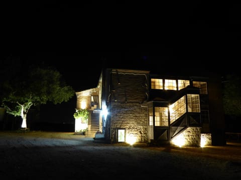 Property building, Facade/entrance, Night, View (from property/room), On site, Garden view