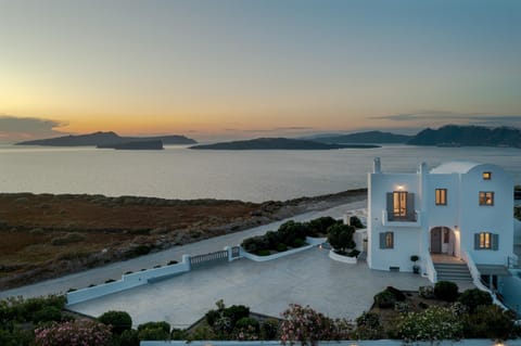 Property building, Nearby landmark, Natural landscape, Bird's eye view, Summer, Garden, View (from property/room), Balcony/Terrace, Garden view, Landmark view, Sea view, Sunset, Parking