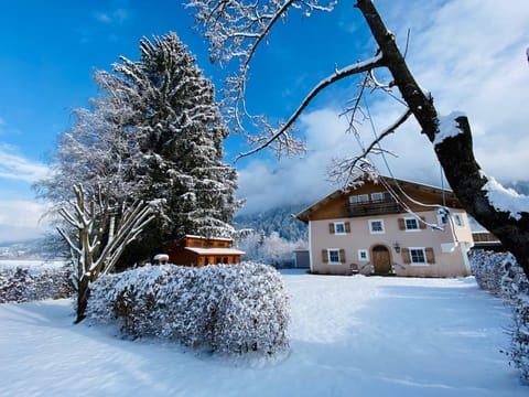 Property building, Winter, Garden