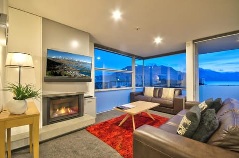 Living room, Seating area, Mountain view