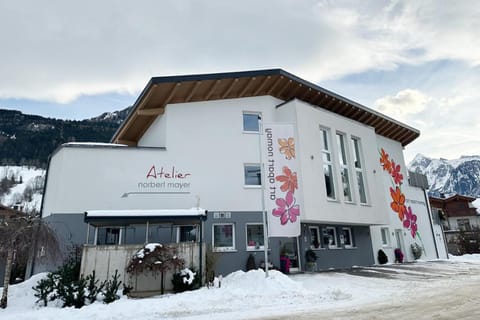 Property building, Day, Property logo or sign, Natural landscape, Winter, View (from property/room), View (from property/room), Logo/Certificate/Sign, Mountain view