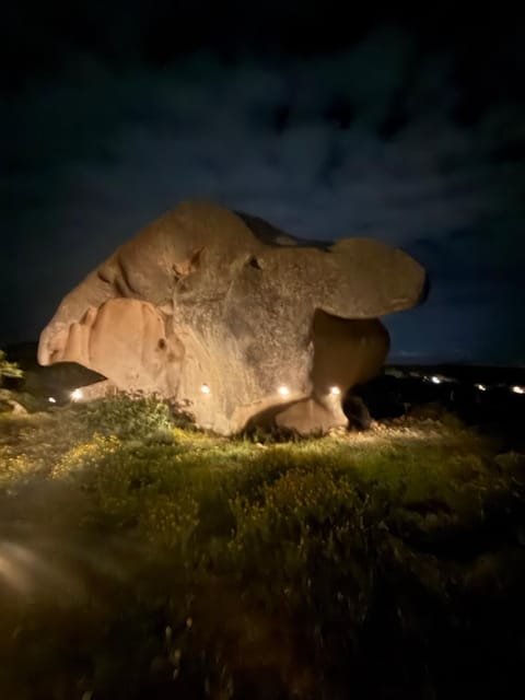 Nearby landmark, Night, Natural landscape