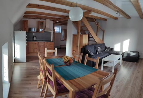Kitchen or kitchenette, Living room, Dining area