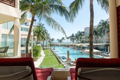 Patio, Seating area, Pool view, Swimming pool