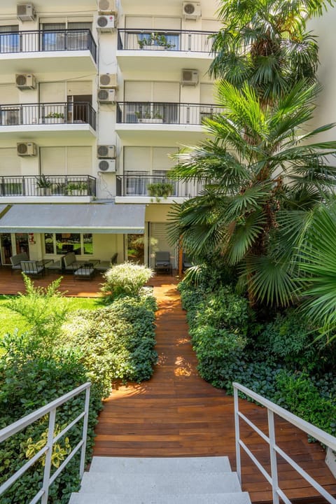 Property building, Day, Garden, Garden, View (from property/room), Garden view
