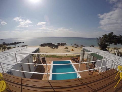 Balcony/Terrace, Pool view, Sea view