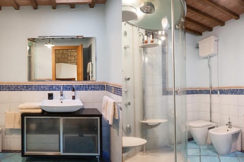 Shower, Toilet, Bathroom, bidet, towels