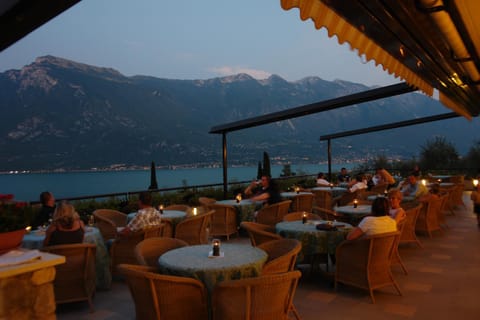 Patio, Lounge or bar, Mountain view, Sunset