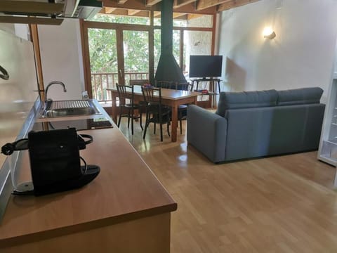 TV and multimedia, Kitchen or kitchenette, Living room, Seating area, Dining area