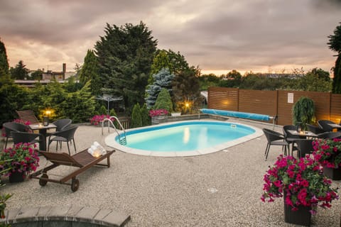 Swimming pool, Swimming pool, Sunset