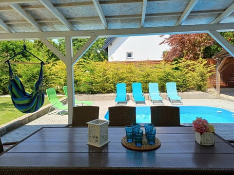Summer, Balcony/Terrace, Swimming pool, Dinner, sunbed