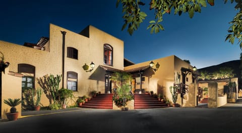 Facade/entrance, Off site, Night, Mountain view