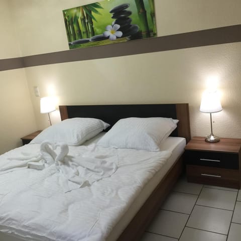 Bed, Decorative detail, Bedroom, Garden view