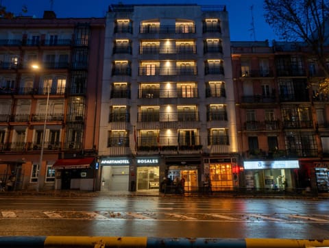 Property building, Night, Parking