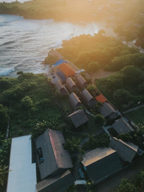 Natural landscape, Bird's eye view, Sea view, Sunset