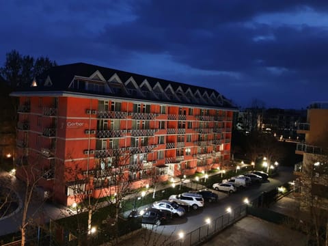 Property building, Night, Parking