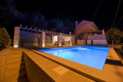 Night, Summer, Garden view, Pool view, Swimming pool
