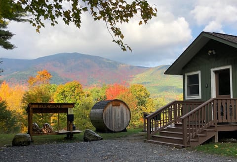 Facade/entrance, Sauna, Autumn, Mountain view