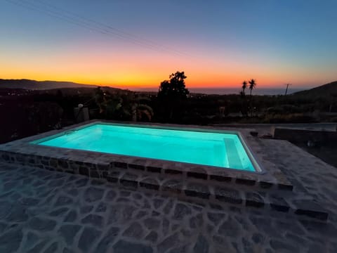 Swimming pool, Sunset
