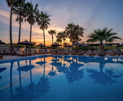 Swimming pool, Sunrise, Sunset