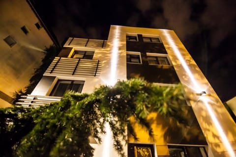 Facade/entrance, Night, Summer