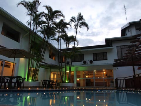 Property building, Swimming pool, Sunrise